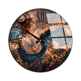 Wallity Reloj de Pared Decorativo Huhu327 Cristal 40 x 40 cm Elegante Sofisticación Duradero